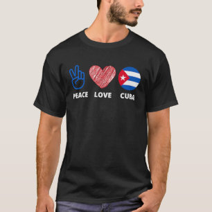 Liebe des Friedens Kuba Fahne gewachsen Souvenirs T-Shirt