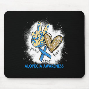 Liebe des Friedens Kur gebleicht Alopezie Bewussts Mousepad
