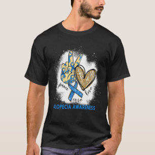 Liebe des Friedens Kur gebleicht Alopezie Bewussts T-Shirt