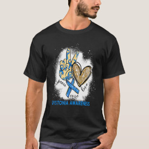 Liebe des Friedens Kur gebleicht Dystonie Bewussts T-Shirt