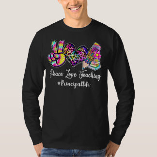 Liebe des Friedens Lehrer Krawatte Dy T-Shirt