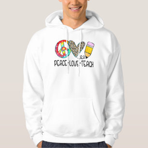 Liebe des Friedens Lehrer Leopard zurück zur Schul Hoodie