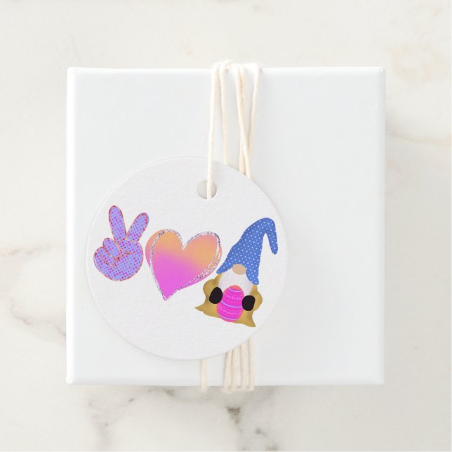 Liebe des Friedens | Niedliche Osterpastelierung Geschenkanhänger (Beispiel)
