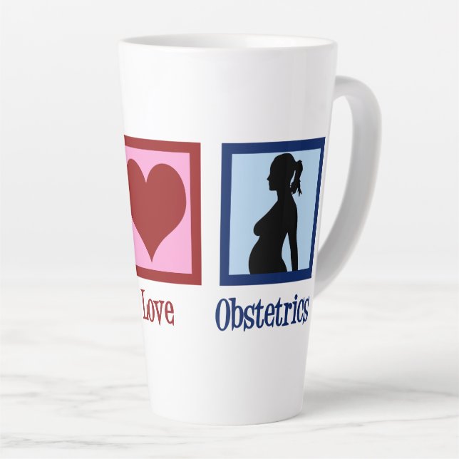 Liebe des Friedens Obstetetas Niedliches OBGYN-Bür Milchtasse (Rechte Ecke)