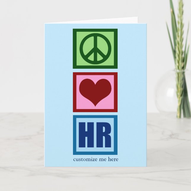 Liebe des Friedens Personalisierte Humanressourcen Karte (Vorderseite)