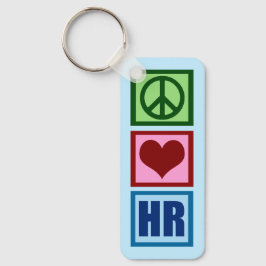 Liebe des Friedens Personalisierte Humanressourcen Schlüsselanhänger