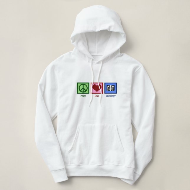 Liebe des Friedens Radiologie der Frau Hoodie (Design vorne)