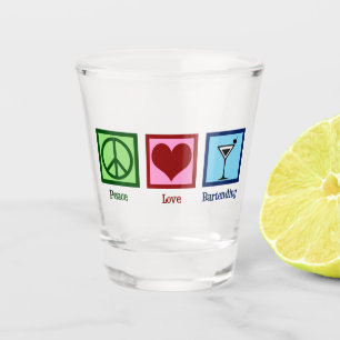 Liebe des Friedens Schnapsglas
