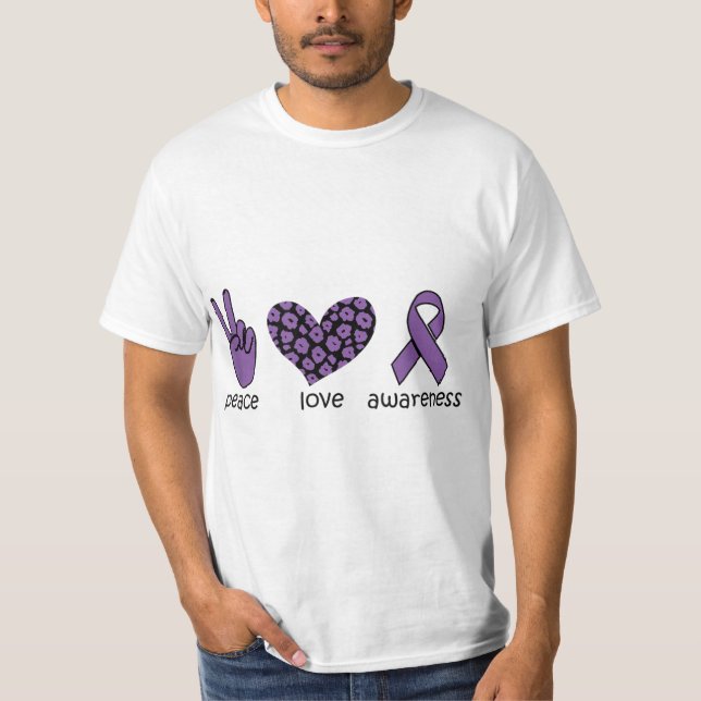 Liebe des Friedens Sensibilisierung für häusliche  T-Shirt (Vorderseite)