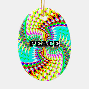 Liebe des Friedens (Sie können die Worte ändern) Keramik Ornament