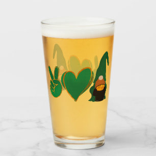 Liebe des Friedens St Patrick's Day Sublimation Glas