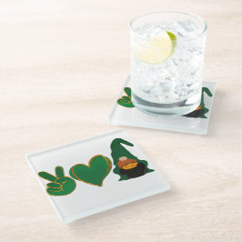 Liebe des Friedens | St Patrick's Day Sublimation Glasuntersetzer