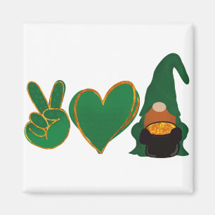 Liebe des Friedens   St Patrick's Day Sublimation Magnet