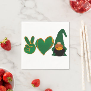 Liebe des Friedens St Patrick's Day Sublimation Serviette