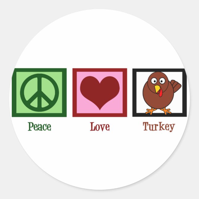 Liebe des Friedens Türkei Runder Aufkleber (Vorderseite)