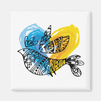 Liebe des Friedens Ukraine Nachtigall Tasse Magnet