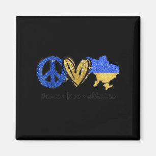 Liebe des Friedens Ukraine ukrainische Fahne I Sta Magnet