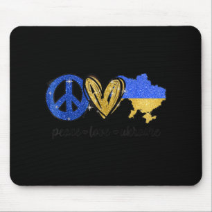 Liebe des Friedens Ukraine ukrainische Fahne I Sta Mousepad