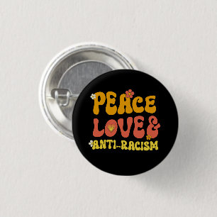 Liebe des Friedens und Aufkleber für den Rassismus Button