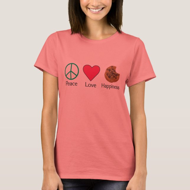 Liebe des Friedens und Glück 2 T-Shirt (Vorderseite)