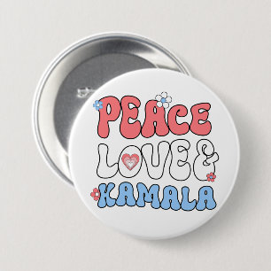 Liebe des Friedens und Kamala Harris 2024 Button