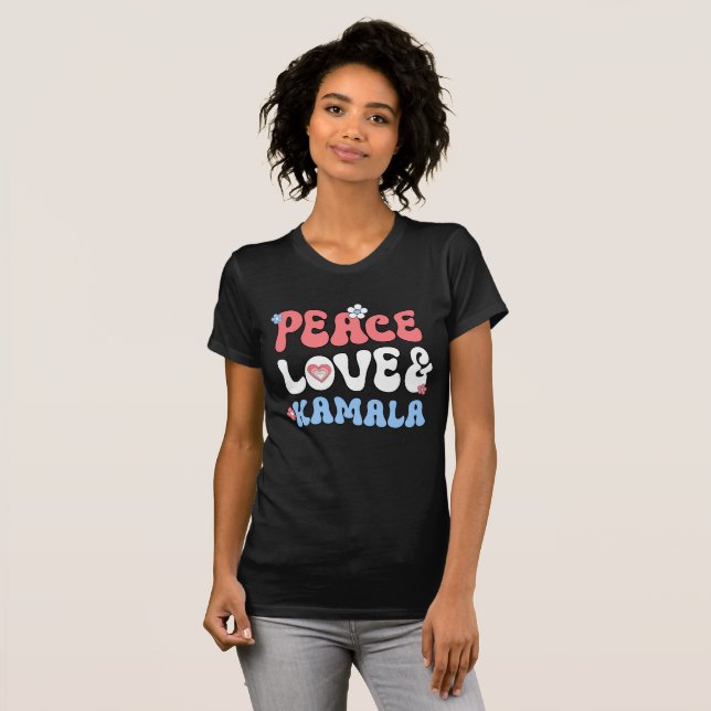 Liebe des Friedens und Kamala Harris 2024 T-Shirt (Vorne ganz)