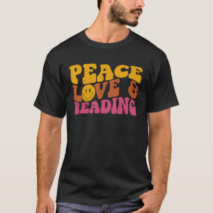 Liebe des Friedens und Lesen von Lehrern buchen Bi T-Shirt