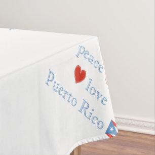 Liebe des Friedens und Puerto Rico Tischdecke