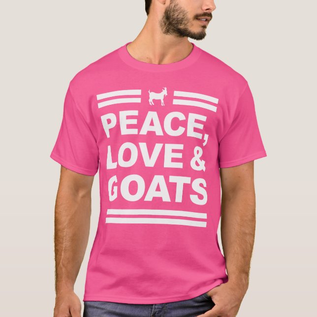 Liebe des Friedens und ZiegenTypografie Witzigere  T-Shirt (Vorderseite)