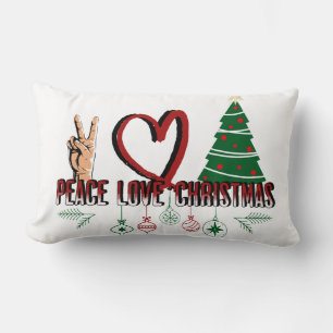 Liebe des Friedens Weihnachten Lendenkissen