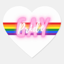 Liebe des Gay Pride für alle Herz-Aufkleber