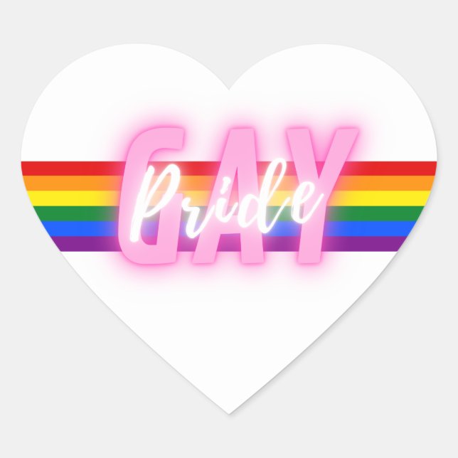 Liebe des Gay Pride für alle Herz-Aufkleber (Vorderseite)