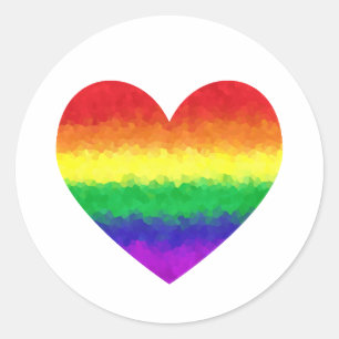 Liebe des Gay Pride-geometrische Runder Aufkleber