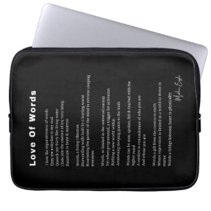 Liebe des Gedichts Schriftsteller Poesie Wand Kuns Laptopschutzhülle