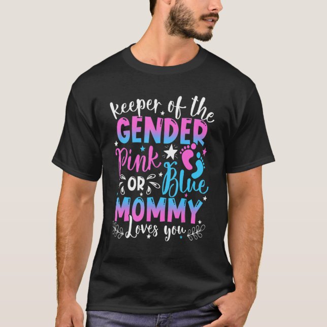 Liebe des Geschlechts Rosa oder Blaue Mami T-Shirt (Vorderseite)