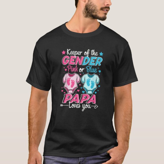 Liebe des Geschlechts Rosa oder blaue Papa T-Shirt (Vorderseite)