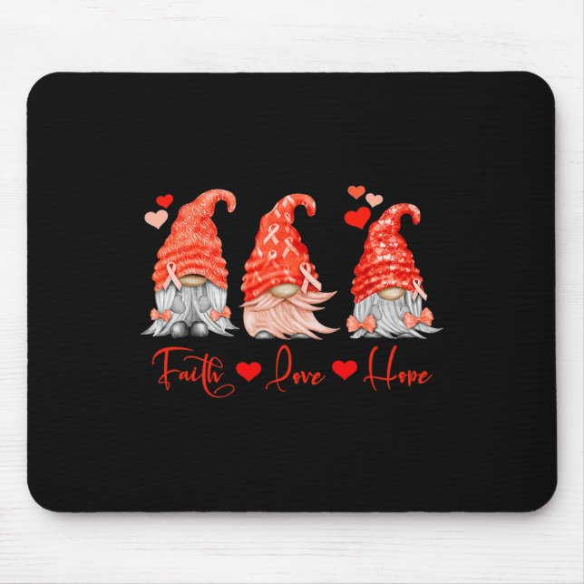 Liebe des Glaubens an den Blutkrebs Rote Gnomen He Mousepad (Vorne)