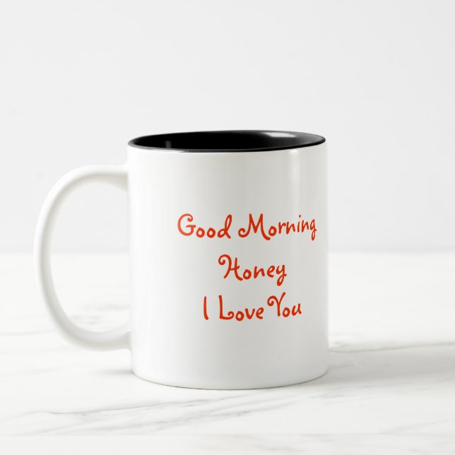 Liebe des gutenmorgen-Honigs I Sie mit Summenvogel Zweifarbige Tasse (Links)