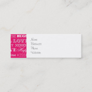 Liebe des heißen Rosa-XOXO ist meine der Mini Visitenkarte