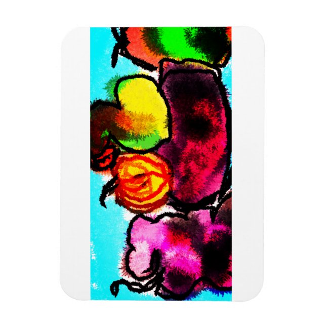 Liebe des Herbstglases Magnet (Vertikal)