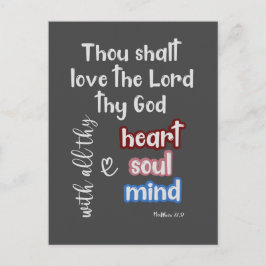 Liebe des Herrn mit all deinem Herz KJV Bibelverse Postkarte
