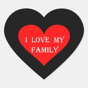 Liebe des Herz-I meine Familie Herz-Aufkleber