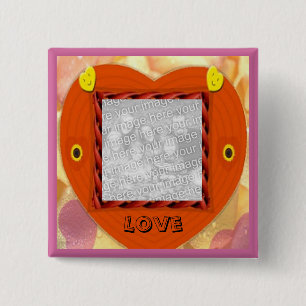 Liebe des Herzens Button