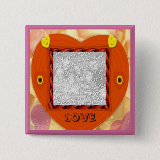 Liebe des Herzens Button (Vorderseite)