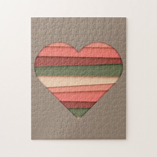 Liebe des Herzens Gestreifter Valentinstag (Vertikal)