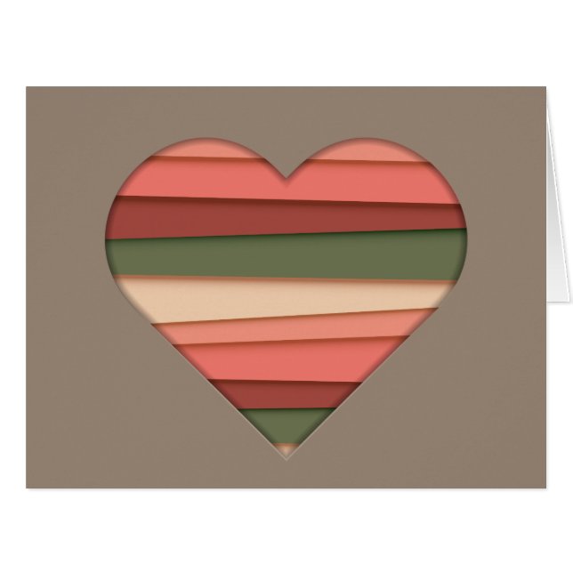 Liebe des Herzens Gestreifter Valentinstag (Vorderseite (Horizontal))