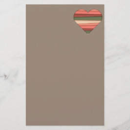 Liebe des Herzens Gestreifter Valentinstag Briefpapier