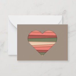 Liebe des Herzens Gestreifter Valentinstag Mitteilungskarte
