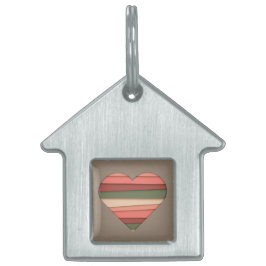 Liebe des Herzens Gestreifter Valentinstag Tiermarke