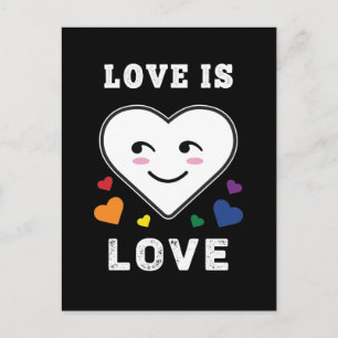Liebe des Herzens ist Liebe LGBTQ Gay Pride Postkarte